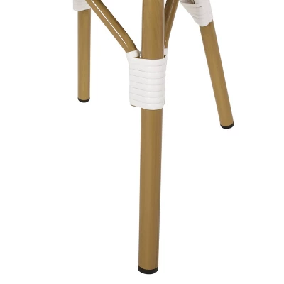 Louna 2pk Outdoor French Bistro Chairs With Bamboo Finish - Gray/White - Christopher Knight Home 11 Louna 2pk Outdoor French Bistro Chairs With Bamboo Finish - Gray/White - Christopher Knight Home - Image 9