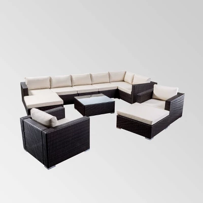 Santa Rosa 11pc Wicker Seating Set - Christopher Knight Home 8 Santa Rosa 11pc Wicker Seating Set - Christopher Knight Home - Image 6