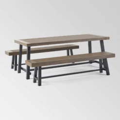 Carlisle 3pc Acacia Wood Picnic Dining Set - Christopher Knight Home