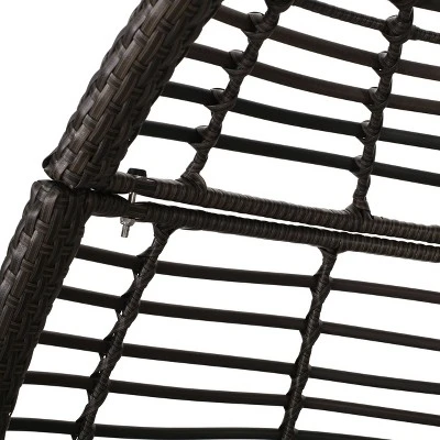 Morris Indoor/Outdoor Wicker Hanging Chair With 8' Chain - Christopher Knight Home 9 Morris Indoor/Outdoor Wicker Hanging Chair With 8' Chain - Christopher Knight Home - Image 7