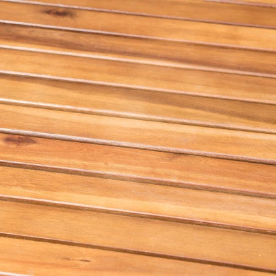 Stamford Round Acacia Wood Outdoor Patio Dining Table - Teak - Christopher Knight Home 7 Stamford Round Acacia Wood Outdoor Patio Dining Table - Teak - Christopher Knight Home - Image 5