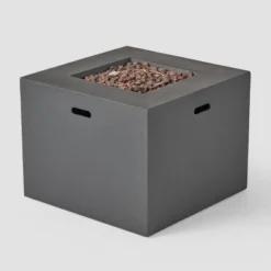 Maxwell 5pc Wicker Club Chair And Square Fire Pit Set - Mixed Black/Dark Gray - Christopher Knight Home -Outdoor Furniture Store GUEST 7d932a9b dec2 4e0c 9392 1275f726bd6c 1