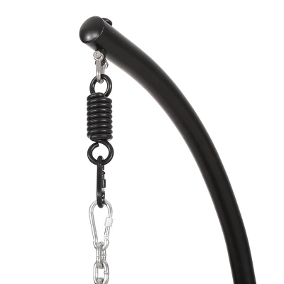 Ripley Outdoor Wicker Hanging Chair With Stand - Light Brown/Beige - Christopher Knight Home 5 Ripley Outdoor Wicker Hanging Chair With Stand - Light Brown/Beige - Christopher Knight Home - Image 3