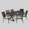 Adina 7pc Aluminum & Wicker Patio Dining Set - Brown - Christopher Knight Home -Outdoor Furniture Store GUEST 80177f1e 87ee 4f71 b1a5 3be9d1ece2ad