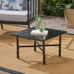 Vienne Aluminum Accent Table - Matte Black - Christopher Knight Home