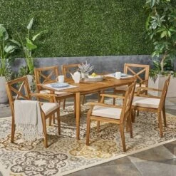 Pines 7pc Acacia Oval Wood Dining Set - Christopher Knight Home 15 Pines 7pc Acacia Oval Wood Dining Set - Christopher Knight Home -Outdoor Furniture Store GUEST 81df51ab bdec 4ccf b3f8 7c9d236bea53