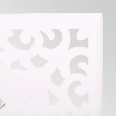 Phoenix Square Cast Aluminum Dining Table - White - Christopher Knight Home 3 Phoenix Square Cast Aluminum Dining Table - White - Christopher Knight Home