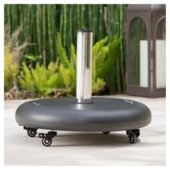 Hayward 88lbs Round Umbrella Base With Wheels - Black - Christopher Knight Home -Outdoor Furniture Store GUEST 8467a64e aa8f 488f 97e6 83845dd2b14a