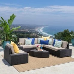 Santa Cruz 7pc Wicker Sofa Set With Cushions - Christopher Knight Home 10 Santa Cruz 7pc Wicker Sofa Set With Cushions - Christopher Knight Home -Outdoor Furniture Store GUEST 84b0327e 6c50 415e 8b00 13d24c56a359