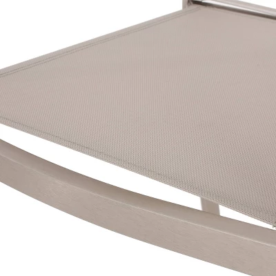 Otero 6pc Outdoor Aluminum Dining Set - Natural/Gray/Silver - Christopher Knight Home 14 Otero 6pc Outdoor Aluminum Dining Set - Natural/Gray/Silver - Christopher Knight Home - Image 12