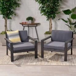 Santa Ana 2pk Acacia Wood Club Chairs - Christopher Knight Home