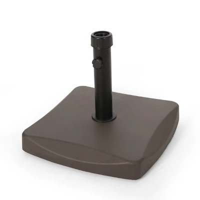 55-pound Square Patio Umbrella Base- Brown - Christopher Knight Home 4 55-pound Square Patio Umbrella Base- Brown - Christopher Knight Home - Image 2