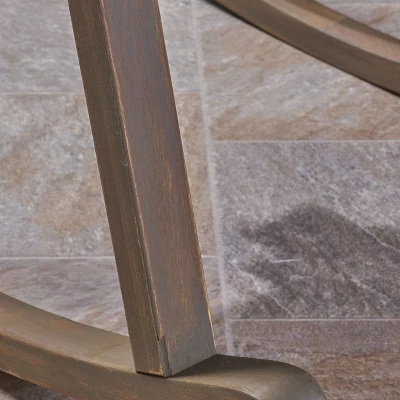 Candel Acacia Wood Patio Rocking Chair Gray/Dark Gray - Christopher Knight Home 7 Candel Acacia Wood Patio Rocking Chair Gray/Dark Gray - Christopher Knight Home - Image 5
