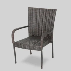 Littleton 3pc All-Weather Wicker Patio Stacking Chair Chat Set - Brown - Christopher Knight Home -Outdoor Furniture Store GUEST 88282a42 3914 4727 a44a b49c01c112d0