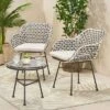 Beulah 3pc Patio Wicker Chat Set - White/Beige/Black - Christopher Knight Home -Outdoor Furniture Store GUEST 891ae948 76a8 4858 ae19 6e0720ef94aa