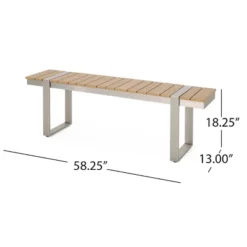 Cibola Outdoor Aluminum Dining Bench - Natural/Silver - Christopher Knight Home 15 Cibola Outdoor Aluminum Dining Bench - Natural/Silver - Christopher Knight Home -Outdoor Furniture Store GUEST 89892ec6 dbd0 4f7e a272 7e246ffa6b59