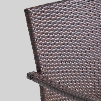 5pc Didicas Wood Wicker Patio Dining Set Teak - Christopher Knight Home 5 5pc Didicas Wood Wicker Patio Dining Set Teak - Christopher Knight Home - Image 3