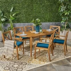 Pines 7pc Acacia Oval Wood Dining Set - Christopher Knight Home 14 Pines 7pc Acacia Oval Wood Dining Set - Christopher Knight Home -Outdoor Furniture Store GUEST 8b6c1829 26a9 4395 b676 b2315c96ec89