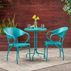 Palm Desert 3pc Iron Modern Bistro Set - Christopher Knight Home -Outdoor Furniture Store GUEST 8bd03fff eb7c 4f92 a2b0 f1e9240be56f