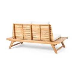 Sedona Wooden Loveseat - Teak/White - Christopher Knight Home -Outdoor Furniture Store GUEST 8cd98771 8f8c 460c 8183 e97c035f2b03