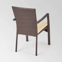 Villa 9pc Wood And Wicker Expandable Dining Set Brown And Cream - Christopher Knight Home -Outdoor Furniture Store GUEST 8d255e30 b552 4771 a28c 811a4a9eca0a