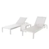 Cape Coral 3pc Mesh Patio Chaise Lounge Set With Aluminum Side Table - Gray - Christopher Knight Home 2 Cape Coral 3pc Mesh Patio Chaise Lounge Set With Aluminum Side Table - Gray - Christopher Knight Home -Outdoor Furniture Store GUEST 8d94db97 90fc 4624 9fb3 2df65501b504