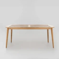 Llando 7-pc Acacia Wood Dining Set - Teak/Blue - Christopher Knight Home -Outdoor Furniture Store GUEST 8db41464 285b 4b15 b1e2 b7743fa50316