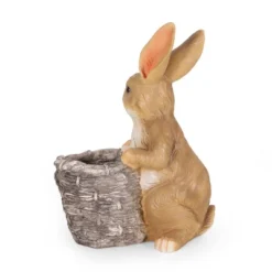 Christopher Knight Home 16" Wide Tooke Concrete Outdoor Novelty Rabbit Planter White/Brown -Outdoor Furniture Store GUEST 8e0a1b39 d321 43a0 833f 442b52119133