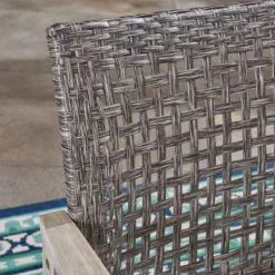 Hampton 2pk Wood & Wicker Mid-Century Club Chairs - Light Gray/Black - Christopher Knight Home -Outdoor Furniture Store GUEST 8e0dd4ff 77fc 43f0 9255 aeee9b733804