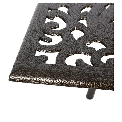 Phoenix Square Cast Aluminum Table - Hammered Bronze - Christopher Knight Home 4 Phoenix Square Cast Aluminum Table - Hammered Bronze - Christopher Knight Home - Image 2