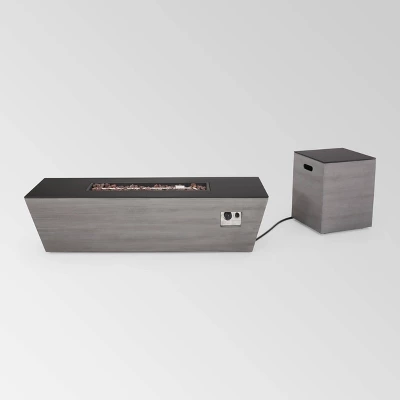 Amata 5pc Aluminum Chat Set With Fire Pit And Tank Holder - Silver/Khaki/Dark Gray - Christopher Knight Home 8 Amata 5pc Aluminum Chat Set With Fire Pit And Tank Holder - Silver/Khaki/Dark Gray - Christopher Knight Home - Image 6