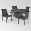 Pala 5pc Wicker Contemporary Dining Set MultiBrown - Christopher Knight Home