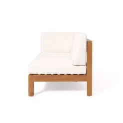 2pc Brava Outdoor Acacia Wood Left Arm Loveseat & Coffee Table With Cushion Teak/Beige - Christopher Knight Home -Outdoor Furniture Store GUEST 9167cf7f b884 43fb 82ee 315d742cead9
