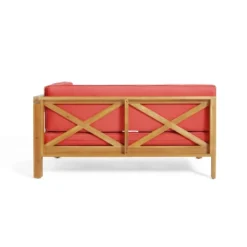 2pc Brava Outdoor Acacia Wood Right Arm Loveseat & Coffee Table With Cushion Teak/Red - Christopher Knight Home 17 2pc Brava Outdoor Acacia Wood Right Arm Loveseat & Coffee Table With Cushion Teak/Red - Christopher Knight Home -Outdoor Furniture Store GUEST 916fda4f ae99 4257 8620 8f6eac101529
