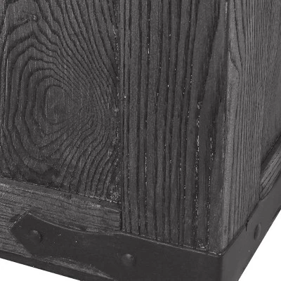 Finethy Outdoor 40000 BTU Light Weight Concrete Square Fire Pit Wood Gray - Christopher Knight Home 11 Finethy Outdoor 40000 BTU Light Weight Concrete Square Fire Pit Wood Gray - Christopher Knight Home - Image 9