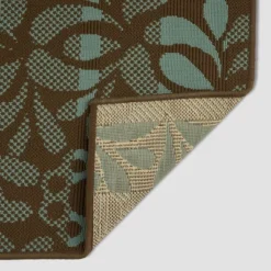 Henley Floral Outdoor Rug Brown/Blue - Christopher Knight Home -Outdoor Furniture Store GUEST 946423c8 d256 4479 bd1a b84af219f5d1