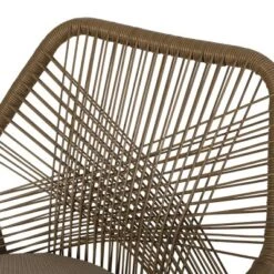 2pk Russel Outdoor Wicker Dining Chairs With Cushions Light Brown/Beige - Christopher Knight Home