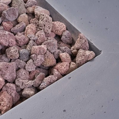 Aidan Rectangle 40" Lightweight Concrete Gas Fire Pit - Dark Gray - Christopher Knight Home 4 Aidan Rectangle 40" Lightweight Concrete Gas Fire Pit - Dark Gray - Christopher Knight Home - Image 2