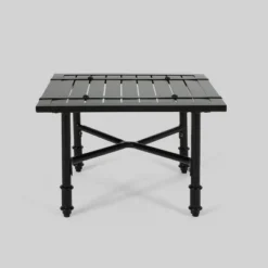 Vienne Aluminum Accent Table - Matte Black - Christopher Knight Home -Outdoor Furniture Store GUEST 96117455 2524 4762 a888 c53d77e59154