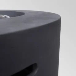 Aidan Outdoor Round Lightweight Concrete Gas Burning Fire Pit - Dark Gray - Christopher Knight Home -Outdoor Furniture Store GUEST 96574bf7 85e5 4a3d 956c 0b7e2fb4ae33