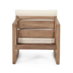 2pk Stefan Outdoor Acacia Wood Club Chairs With Cushions Brown/Beige - Christopher Knight Home -Outdoor Furniture Store GUEST 971f167e 3ceb 499f a4d0 f4c661a9b810