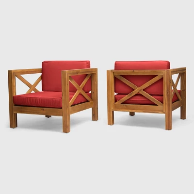 Brava 2pk Acacia Wood Club Chairs - Christopher Knight Home 8 Brava 2pk Acacia Wood Club Chairs - Christopher Knight Home - Image 6