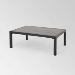 Jax 4pc Faux Wood Chat Set - Gray/ Gray - Christopher Knight Home -Outdoor Furniture Store GUEST 98362372 c5c7 400d 8068 6a89447acc2a