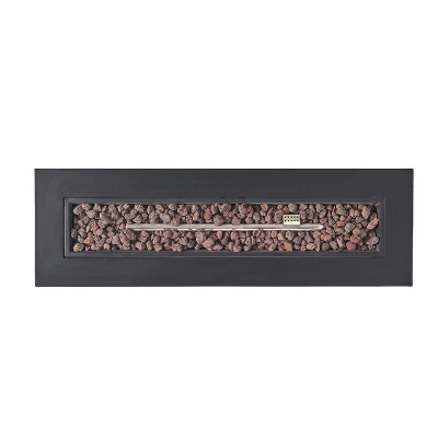 Wellington Outdoor 50000 BTU Rectangular Fire Pit Dark Gray - Christopher Knight Home 7 Wellington Outdoor 50000 BTU Rectangular Fire Pit Dark Gray - Christopher Knight Home - Image 5