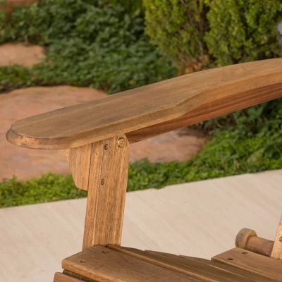 Malibu Acacia Wood Patio Adirondack Loveseat - Christopher Knight Home 4 Malibu Acacia Wood Patio Adirondack Loveseat - Christopher Knight Home - Image 2