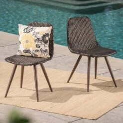 Gila 2pk Wicker Dining Chairs - Christopher Knight Home -Outdoor Furniture Store GUEST 9a20ace3 f5b3 452d 85b9 d152d38ec706