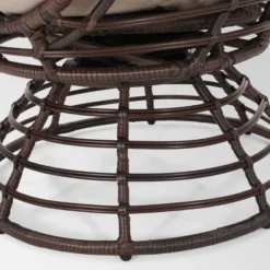 Pitner Wicker Swivel Egg Chair - Dark Brown/Beige - Christopher Knight Home 13 Pitner Wicker Swivel Egg Chair - Dark Brown/Beige - Christopher Knight Home -Outdoor Furniture Store GUEST 9a6e93d8 55ba 4398 8256 91300cdf796e