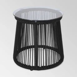 Moonstone 3pc Rope Weave Modern Chat Set - Black - Christopher Knight Home 10 Moonstone 3pc Rope Weave Modern Chat Set - Black - Christopher Knight Home -Outdoor Furniture Store GUEST 9c33c4f8 b775 410b a422 38a0c6fb1c53