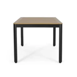 Doheny Rectangular Outdoor Aluminum Dining Table Natural/Black - Christopher Knight Home -Outdoor Furniture Store GUEST 9d17d5d0 21bb 4e63 a29d 429ff89af69b
