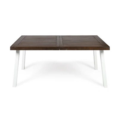 Della Rectangle Acacia Dining Table - Christopher Knight Home 6 Della Rectangle Acacia Dining Table - Christopher Knight Home - Image 4
